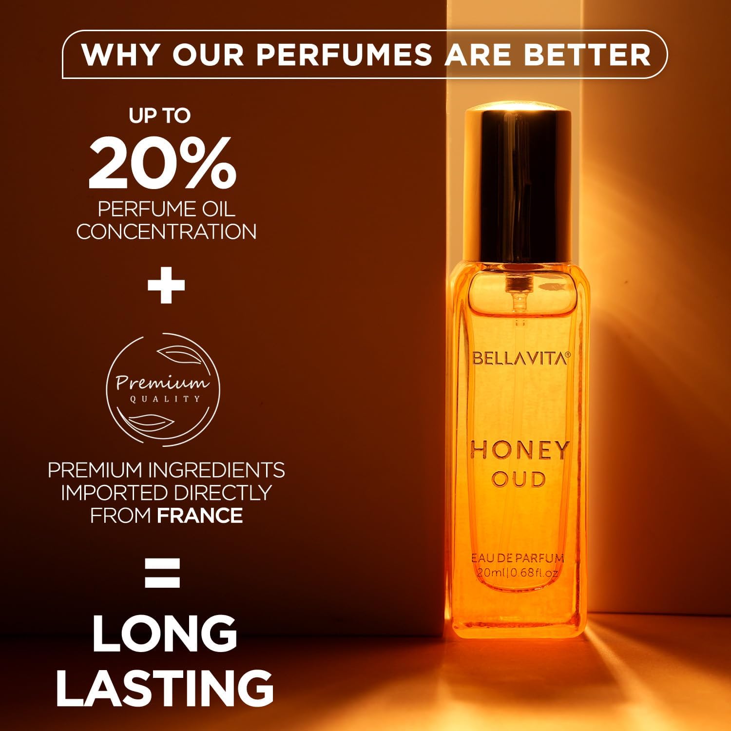 Honey Oud perfume 20ml front view