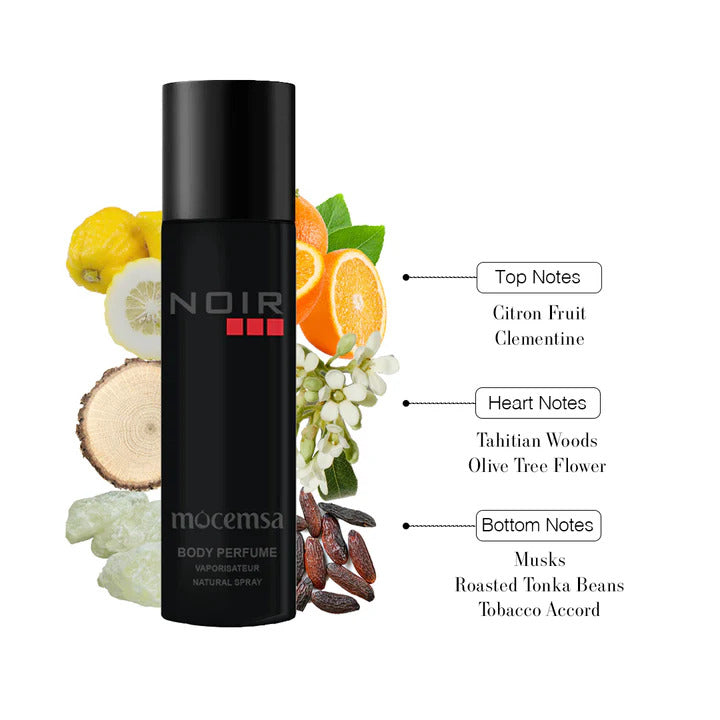 Mocemsa Noir Pour Homme Long Lasting Luxury Body Perfume, 150ml