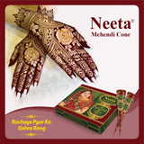 Neeta Natural Henna Mehandi Cone for Hand Designing, Wedding 12 Pcs in 1 Box (Pack of 1)