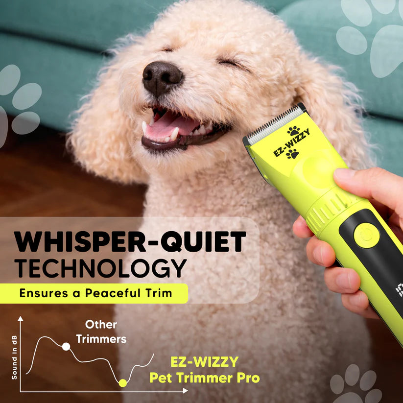 LetsShave EZ-WIZZY Pet Trimmer Pro – Whisper-Quiet Professional Grooming Kit with LED Display & Ceramic Blades