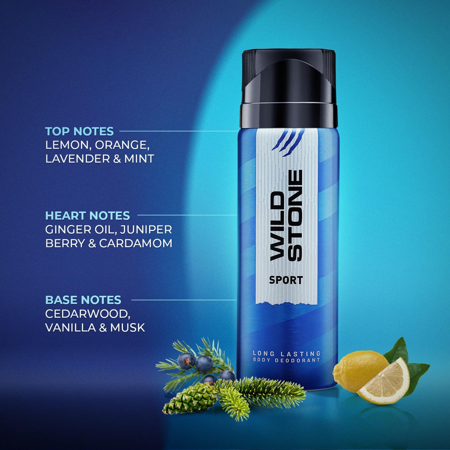 Wild Stone Sport Deodorant for Men, 150ml | Best Gym Deodorant | Perfect for Active Lifestyle | Everyday Body Spray for Men