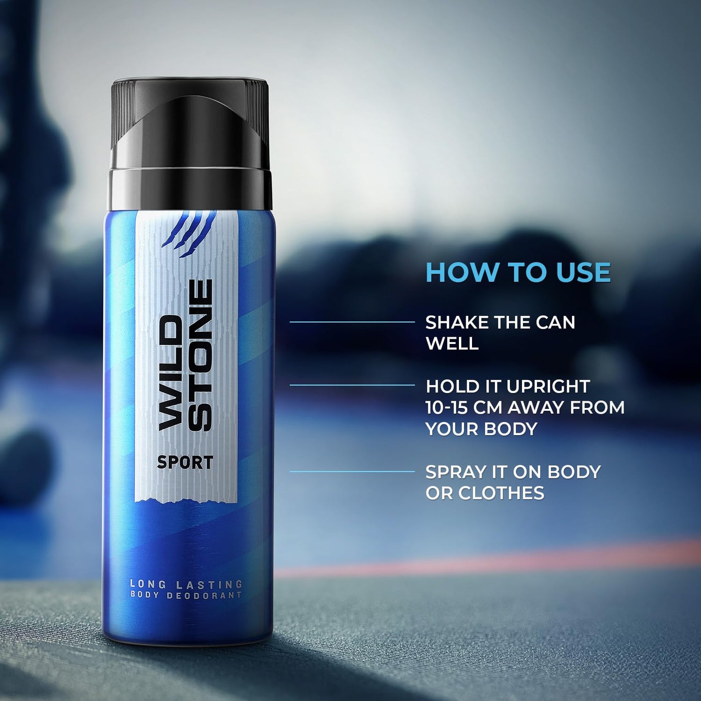 Wild Stone Sport Deodorant for Men, 150ml | Best Gym Deodorant | Perfect for Active Lifestyle | Everyday Body Spray for Men