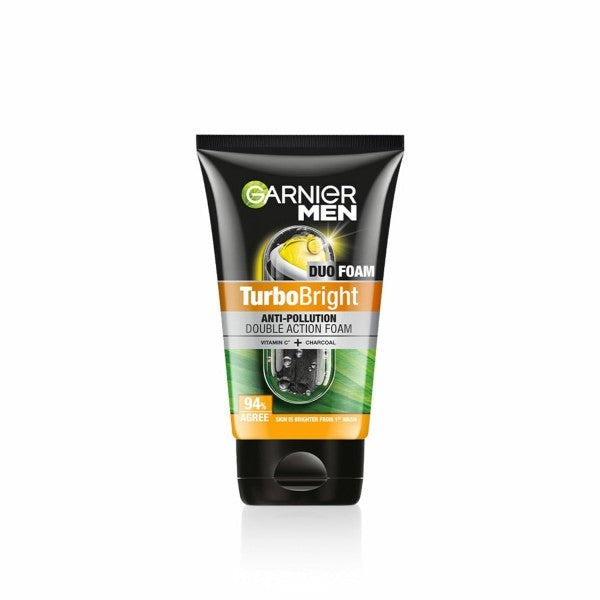 Garnier Men, Face Wash, Brightening & Anti-Pollution, TurboBright Double Action, 100 g