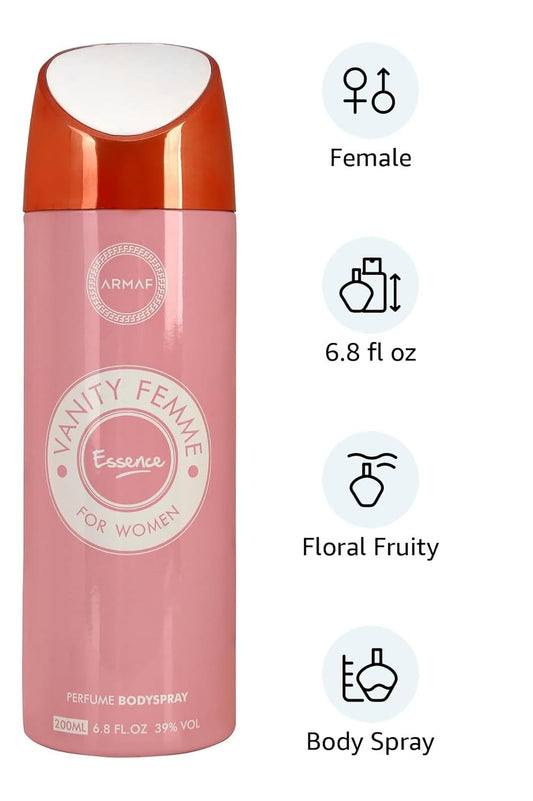 Armaf Vanity Femme Essence Perfume Body Spray for Women - 200 ml
