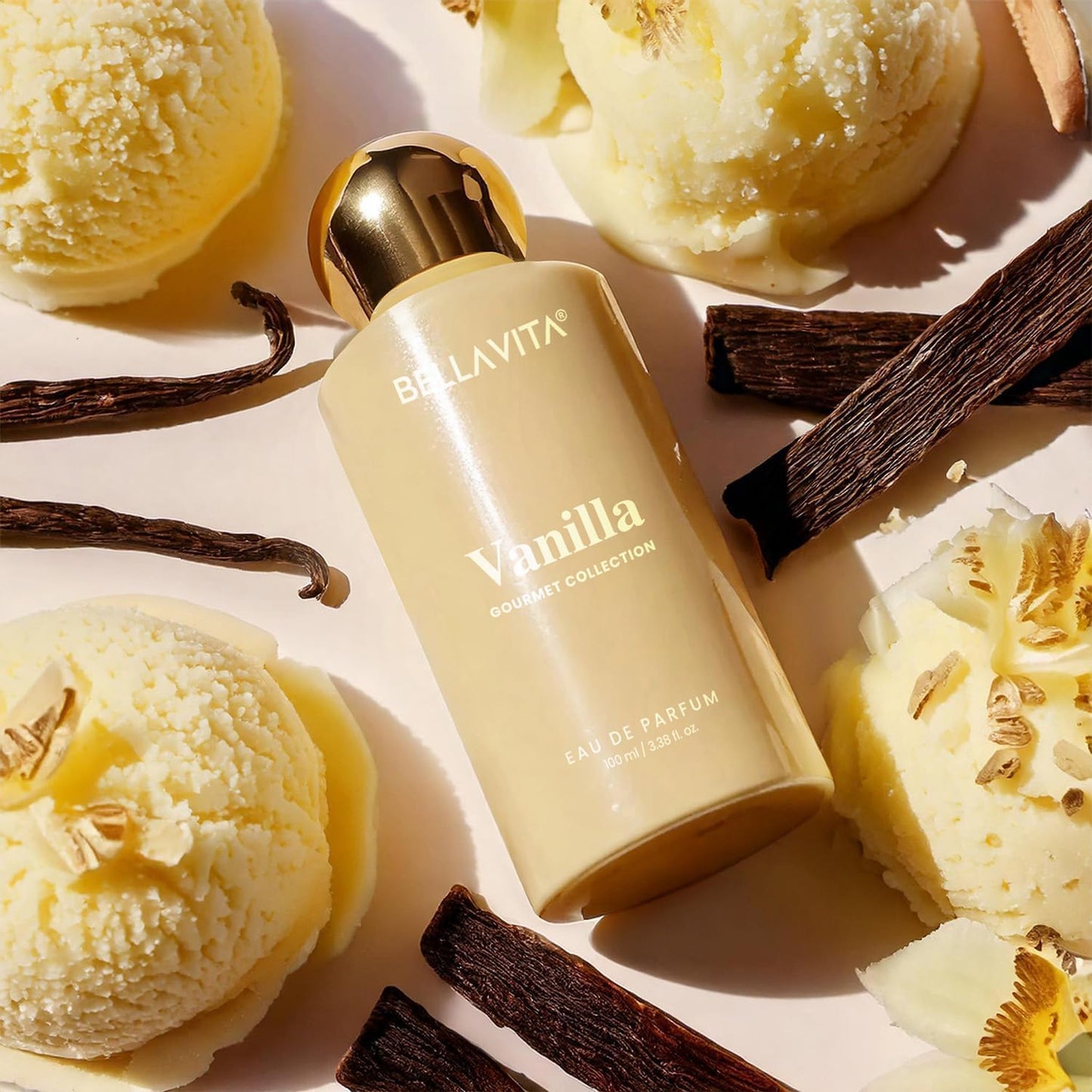 Bella Vita Gourmet Vanilla Eau De Parfum 100ml | Long-Lasting Unisex Perfume | Vanilla, Fruity & Musk Fragrance for Men & Women