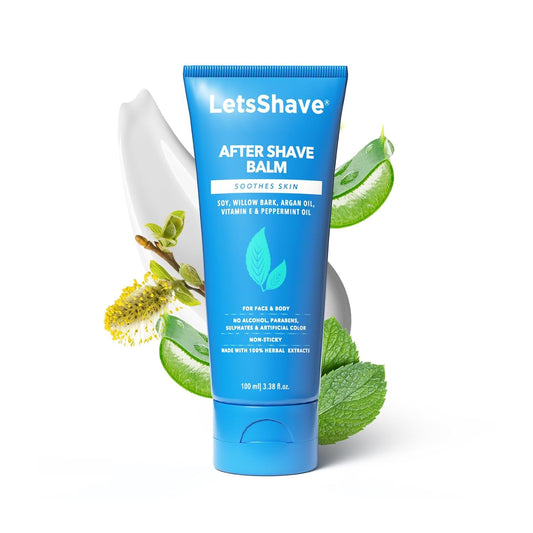 LetsShave After Shave Balm 100ml for soothing and hydrating post shave care