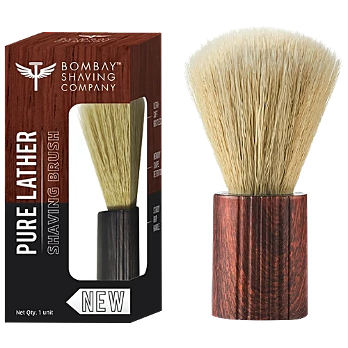 Bombay Shaving Company Wooden Shaving Brush for Men – Premium Bristles | Rich Lather | Classic Grooming Tool (1 Pc)