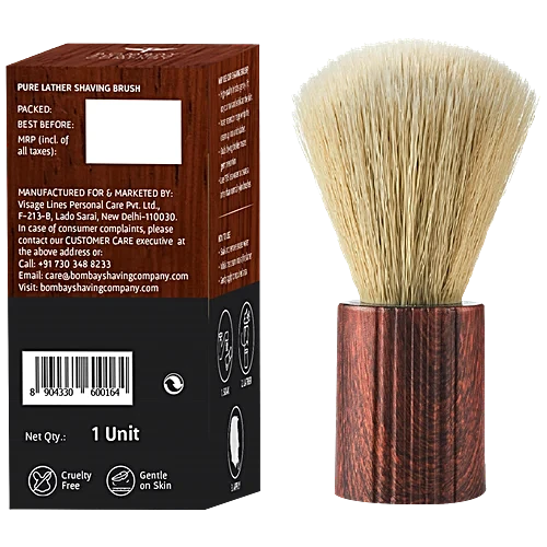 Bombay Shaving Company Wooden Shaving Brush for Men – Premium Bristles | Rich Lather | Classic Grooming Tool (1 Pc)