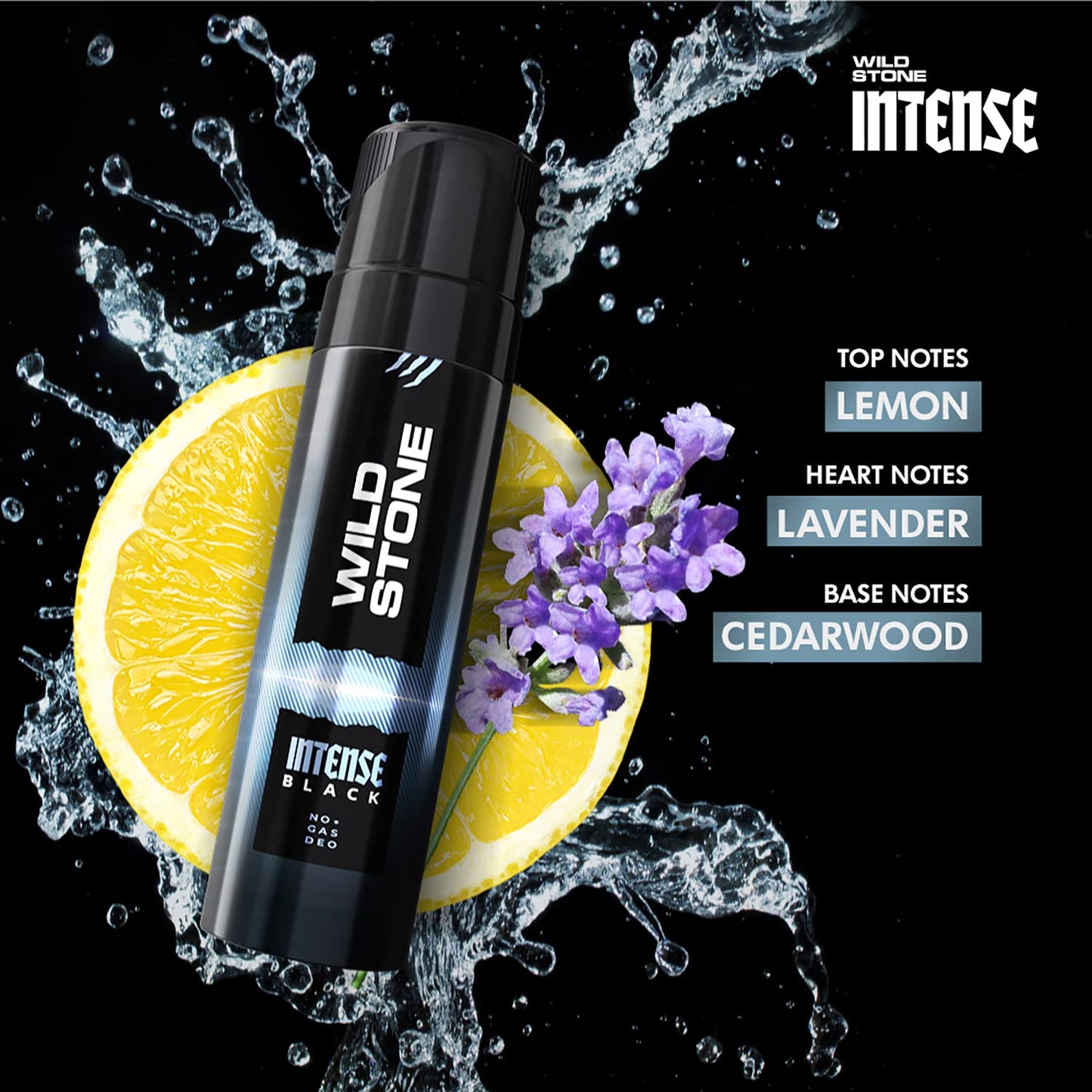Wild Stone Intense Black No Gas Deodorants For Men Combo, Pack Of 3 (120Ml Each)