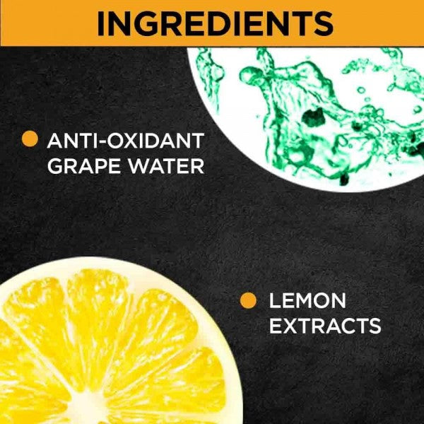 Garnier Men Turbo Bright Brightening Face Wash, 2 in 1 Brightning+Refreshing With Lemon Extract, 100g