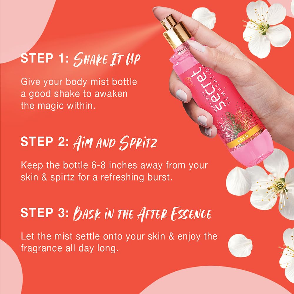 Secret Temptation Bold Body Mist Perfume for Women, 120ml