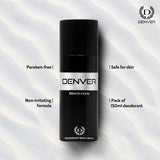Denver Black Code Deodorant For Men (150Ml Each) - Pack Of 2 | Long Lasting Deo For Men