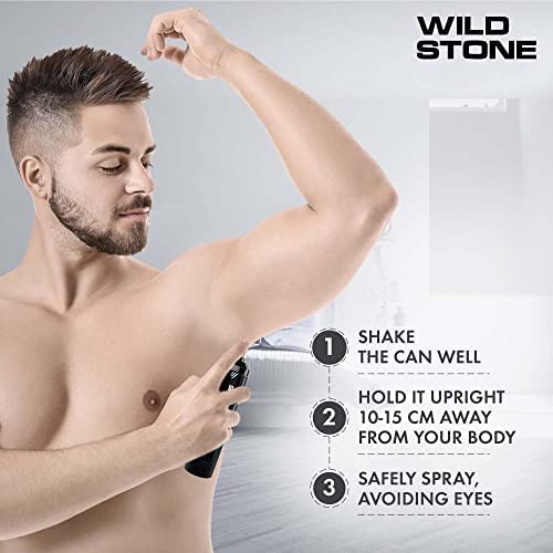 Wild Stone Intense Storm Long Lasting No Gas Deodorant for Men, 120 ml