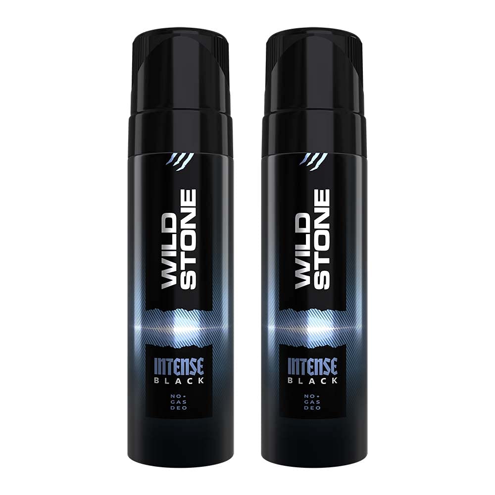 Wild Stone Intense Black No Gas Deodorants For Men Combo, Pack Of 2 (120Ml Each)