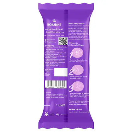 Bombae Disposable Flexi Body Razors for Women | Aloe Vera & Vitamin E | Smooth Shave for Arms, Underarms, Bikini Line & Legs