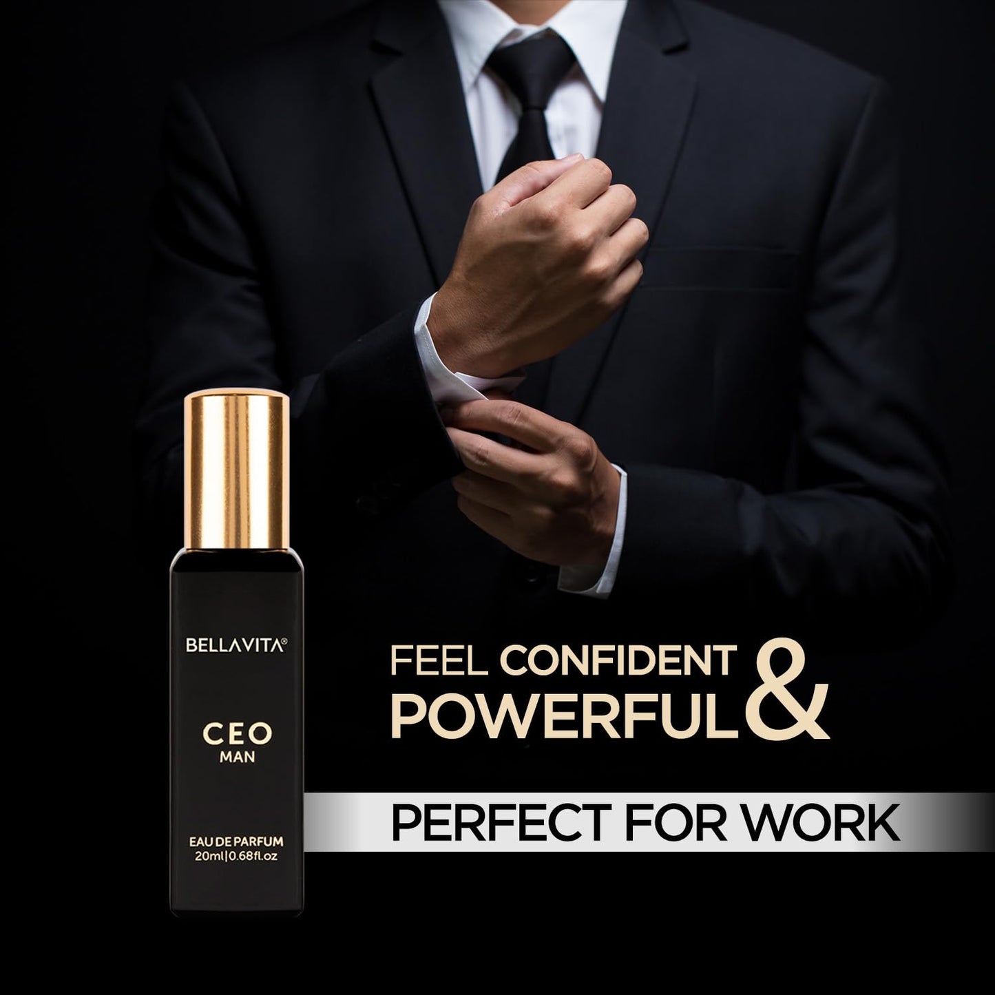 Bella Vita Luxury CEO Man Eau De Parfum | Long Lasting Office Wear Perfume for Men 20ml | Tonka & Agarwood Fragrance