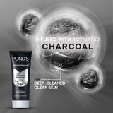 Pond’s Pure Detox, Facewash, 100g, for Fresh, Glowing Skin, with Activated Charcoal, Daily Exfoliating & Brightening Cleanser, Pollution Clear Face Wash