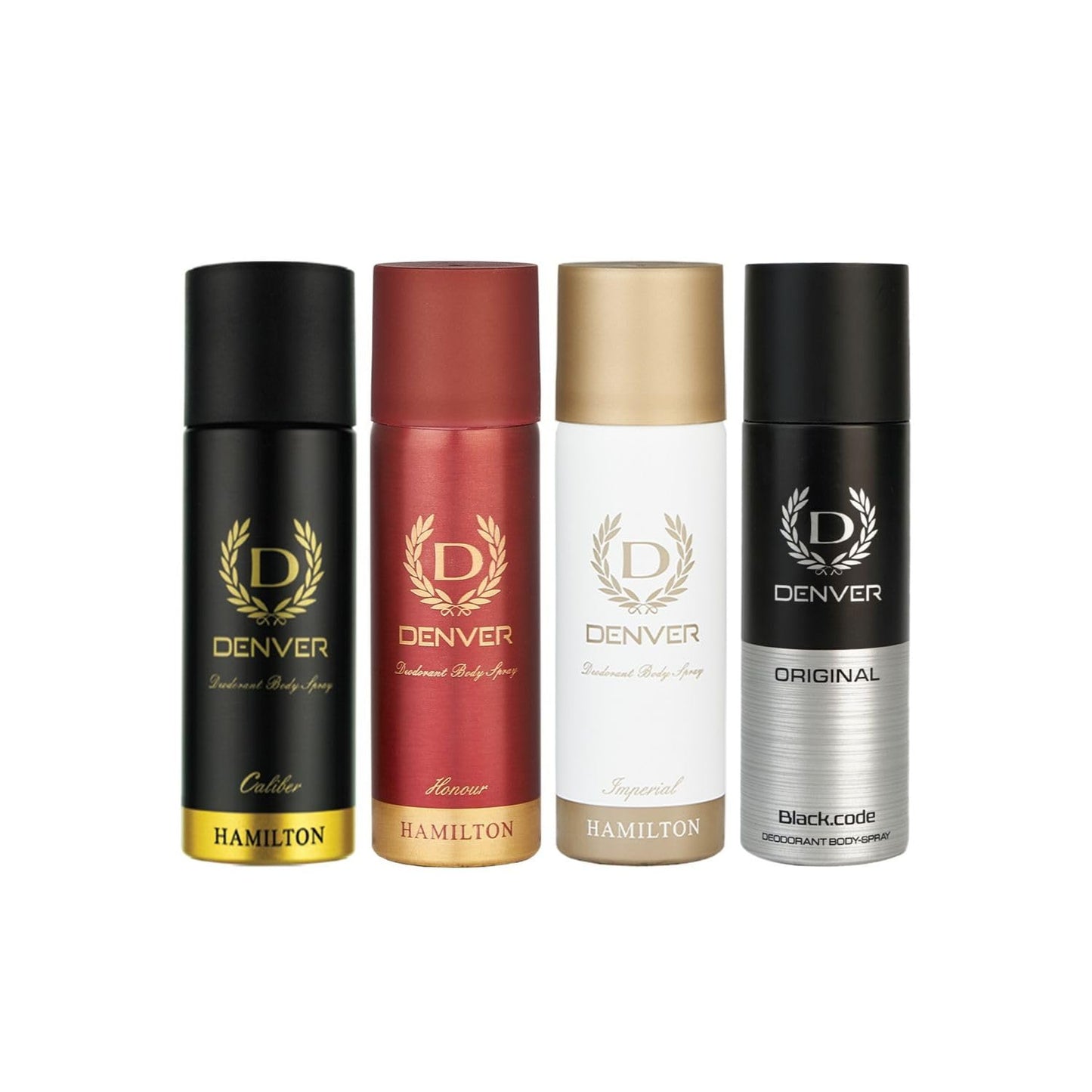 Denver Nano Deodorant Combo Pack of 4 Black Code Caliber Honour Imperial 50ml
