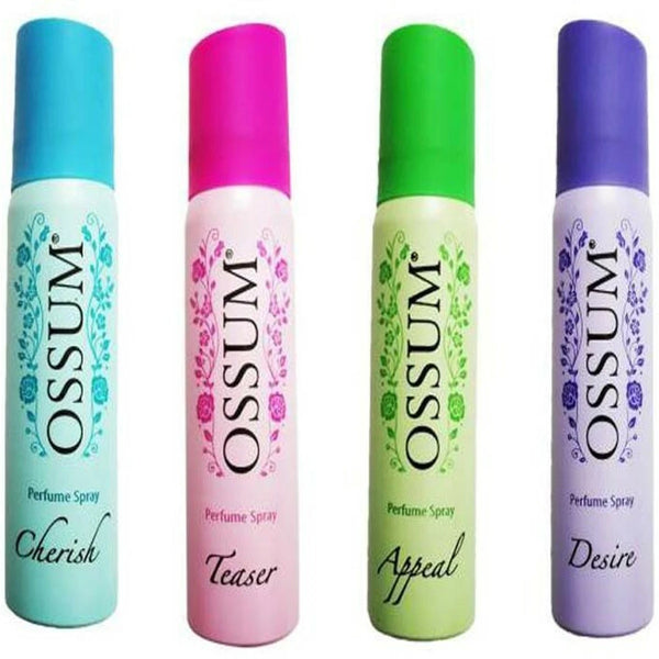 Ossum Women’s Pocket Perfume Combo (Pack of 4) - Appeal, Desire, Teaser & Cherish | 25ml Each