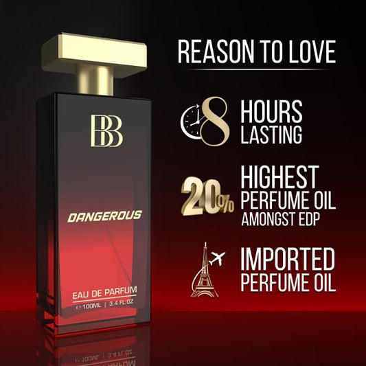 Dangerous Long Lasting Perfume for Men 100ml | Premium Smell Fragrance | EDP for Men (Eau De Parfum) | Perfume for Man with Spicy and Woody | Special Unique Gift for Men