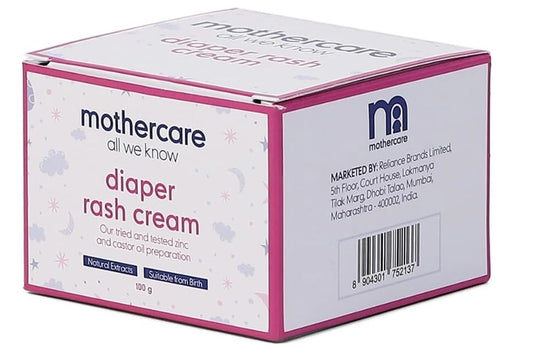 Mothercare All We Know Diaper Rash Cream 100g zinc castor oil baby rash cream