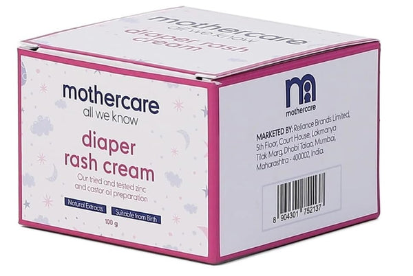Mothercare All We Know Diaper Rash Cream 100g zinc castor oil baby rash cream