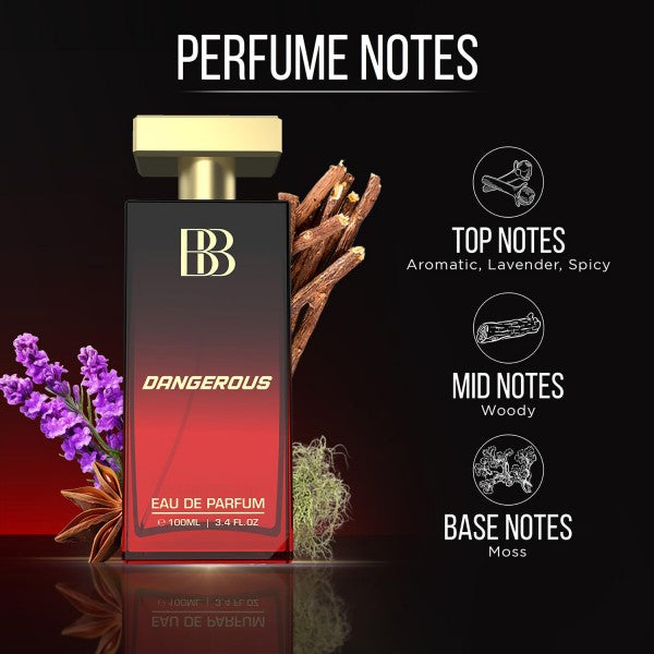 Dangerous Long Lasting Perfume for Men 100ml | Premium Smell Fragrance | EDP for Men (Eau De Parfum) | Perfume for Man with Spicy and Woody | Special Unique Gift for Men