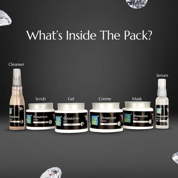 Diamond Facial Kit | 6 Steps | Gives Long-lasting Glow & Hydration