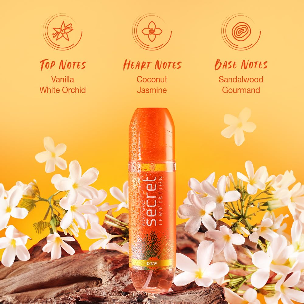 Secret Temptation Dew Body Mist Perfume for Women, 120ml