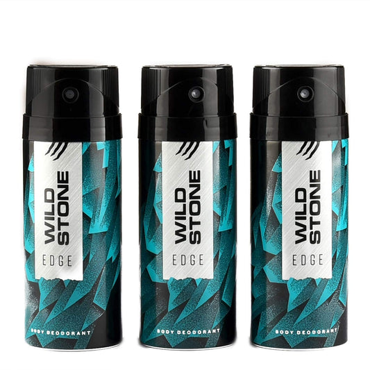 Wild Stone Edge Deodorant Spray For Men, Long Lasting Refreshing Everyday Wear Fragrance, 150Ml (Pack of 3)