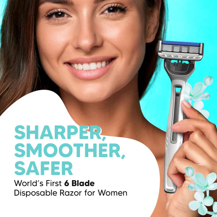 LetsShave Evior 6 Portable Razor Set – World’s First 6-Blade Razor | Ultra-Smooth Shave | Travel-Friendly Grooming Kit