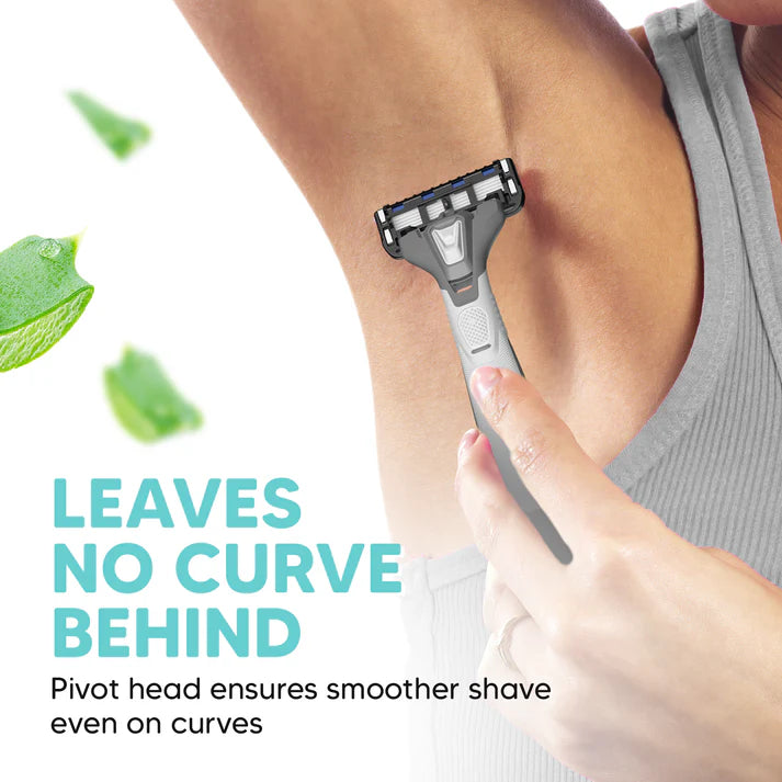 LetsShave Evior 6 Portable Razor Set – World’s First 6-Blade Razor | Ultra-Smooth Shave | Travel-Friendly Grooming Kit