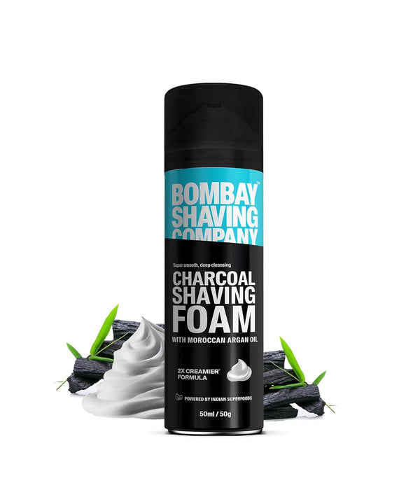Bombay Shaving Company Charcoal Shaving Foam 50g travel size compact shaving foam