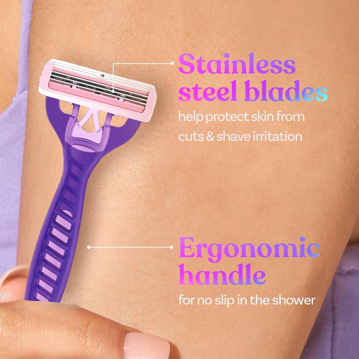 Bombae Disposable Flexi Body Razors for Women | Aloe Vera & Vitamin E | Smooth Shave for Arms, Underarms, Bikini Line & Legs