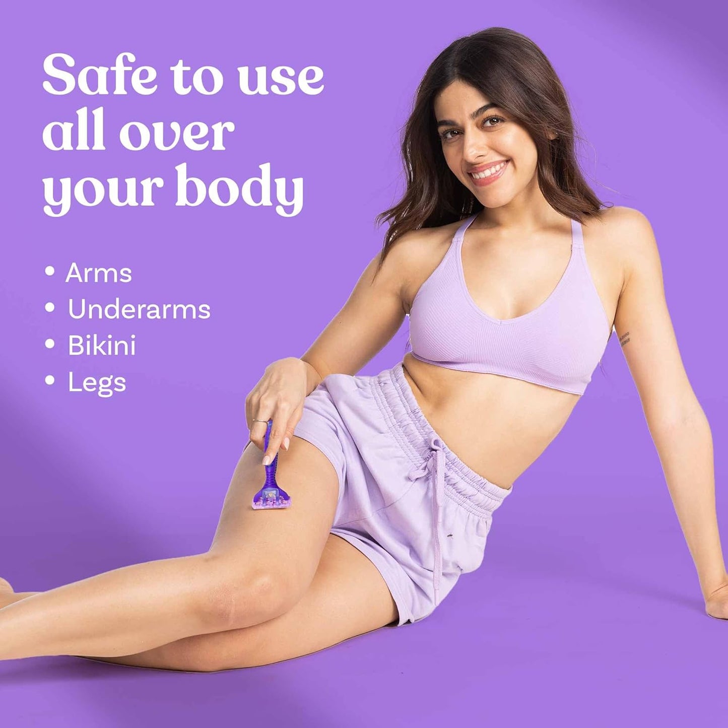 Bombae Disposable Flexi Body Razors for Women | Aloe Vera & Vitamin E | Smooth Shave for Arms, Underarms, Bikini Line & Legs