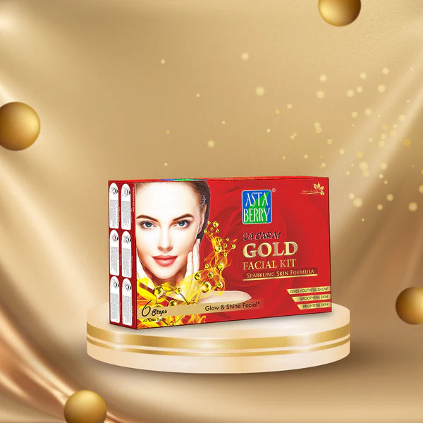 Gold Facial Kit | 6 Steps | 24 Carat Gold For A Radiant Glow Look