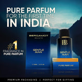 Bergamot Beaute GENTLE MAN Aquatic Pure Parfum | Bergamot, Musk & Vanilla | 12+Hrs Long Lasting Perfume for Men | Higher Concentration than EDP 100ML