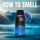 Bergamot Beaute GENTLE MAN Aquatic Pure Parfum | Bergamot, Musk & Vanilla | 12+Hrs Long Lasting Perfume for Men | Higher Concentration than EDP 100ML