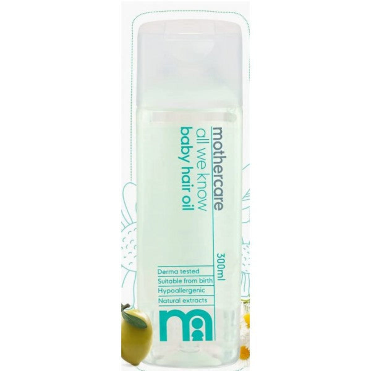 Mothercare All We Know Baby Hair Oil 300ml bottle for newborn baby scalp and hair nourishment