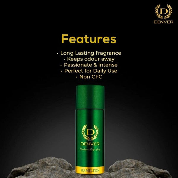 Pack of 3 Denver Hamilton Imperial Deo long-lasting fragrance for men