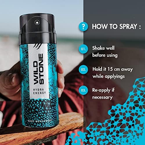 Wild Stone Hydra Energy Deo Body Spray for Men, 150ml