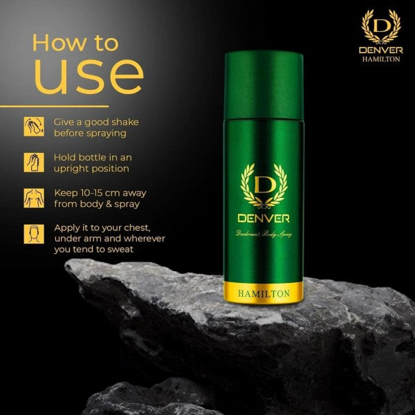 Denver deodorant body spray pack of 3 long-lasting freshness for men