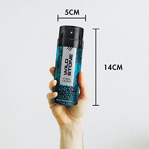 Wild Stone Hydra Energy Deodorants for Men, Long Lasting Men Body Spray, Pack of 3 (150ml each)
