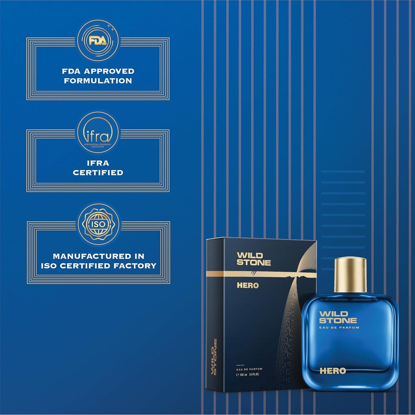 Wild Stone Hero Perfume for Men, 100ml