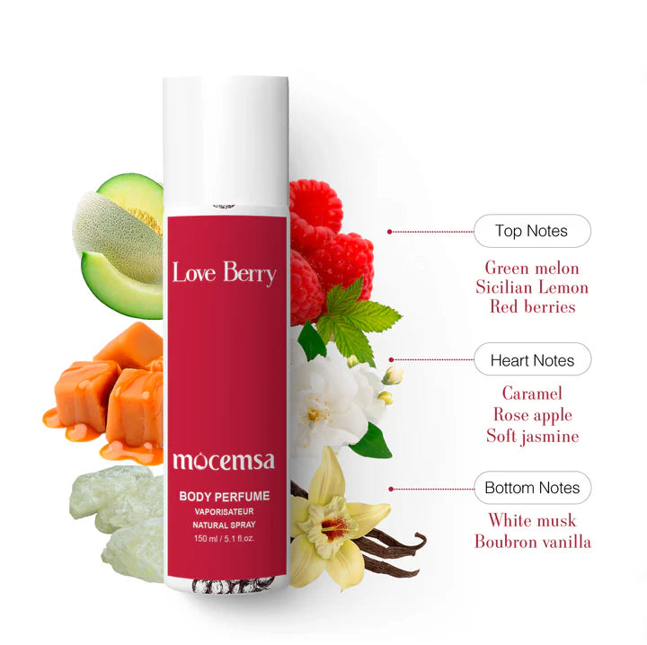 Mocemsa Love Berry Luxury Body Perfume, 150ml