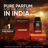 LEGENDE Pure Parfum | Bergamot, Woody & OUD | 12+ Hrs Long Lasting Perfume for Men | Higher Concentration than Eau De Parfum 100ML