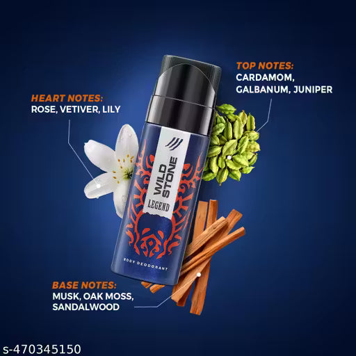 Wild Stone Legend Deodorant For Men – 50ml (Pack of 3) | Long Lasting Freshness