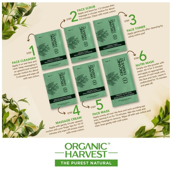 Organic Harvest Brightening & Lightening 6-step Facial Kit
