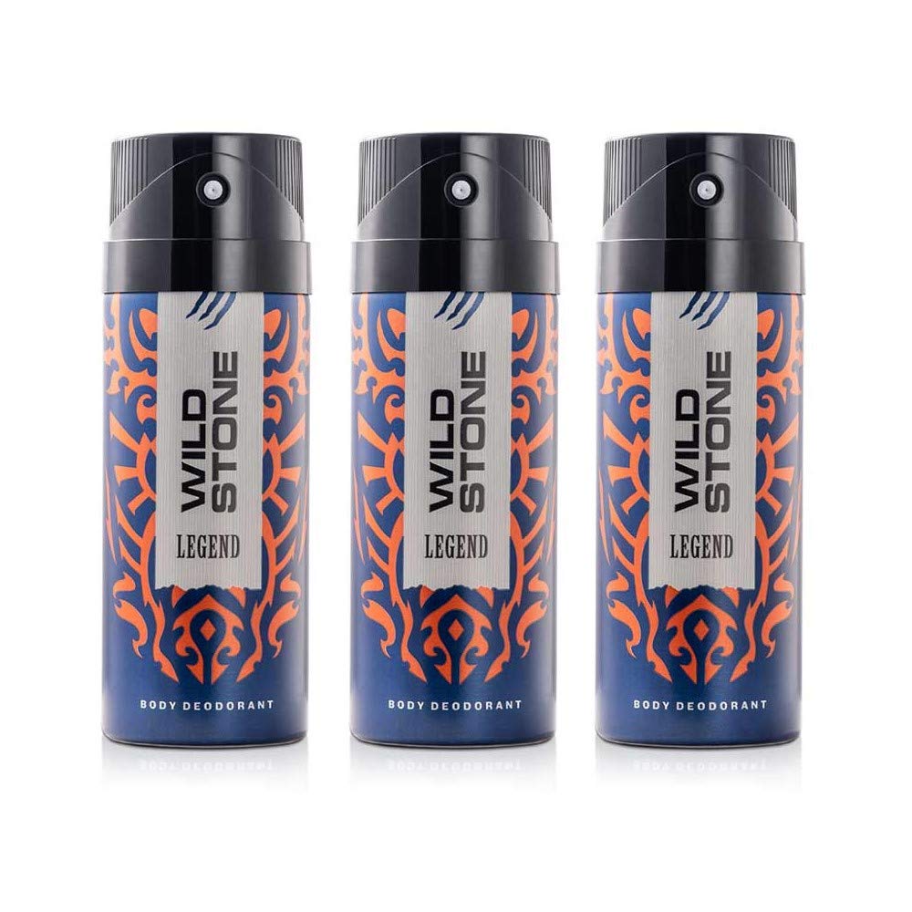 Wild Stone Legend Long Lasting Deo Body Spray For Men, 150ml (Pack of 3)