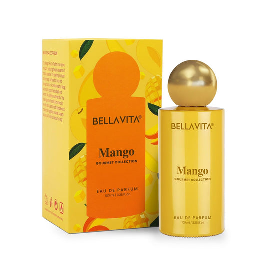 Bella Vita Gourmet Mango Eau De Parfum 100ml Long Lasting Unisex Perfume with Fruity Mango Floral Woody Sweet Fragrance for Men and Women